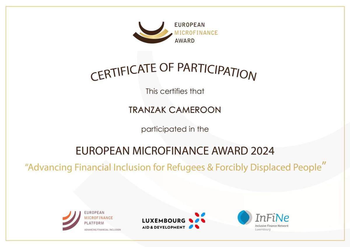 Certificate of participation - European Microfinance Award 2024